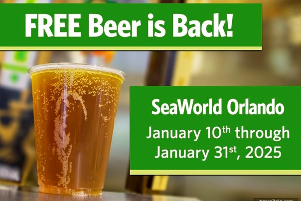 FREE Beer at Seaworld, Orlando