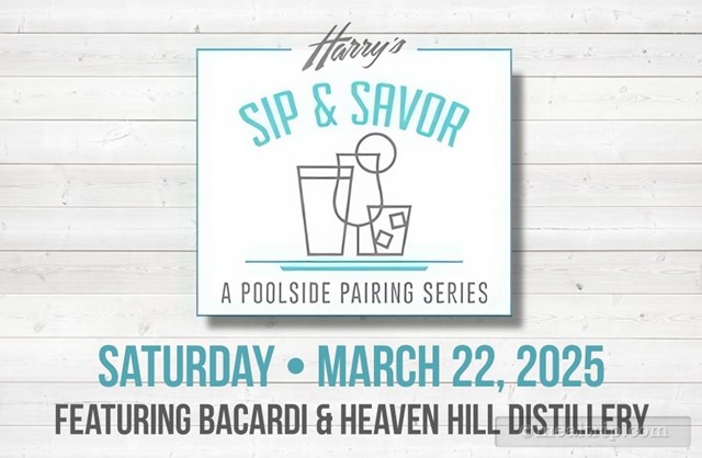 Harry's Poolside Sip & Savor Menu Featuring Bacardi & Heaven Hill Distillery