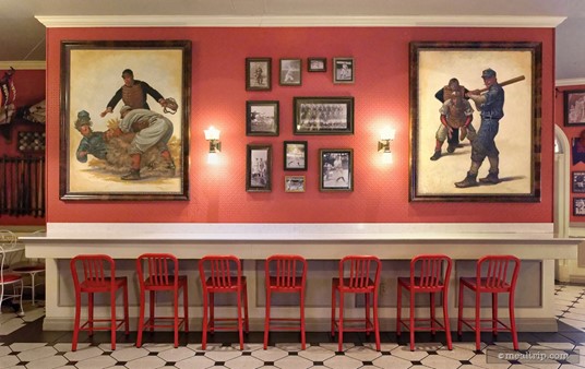 These seven dining spots don't offer much of a view, unless you really like looking at red wallpaper very closely — but, it is a seat and a table.