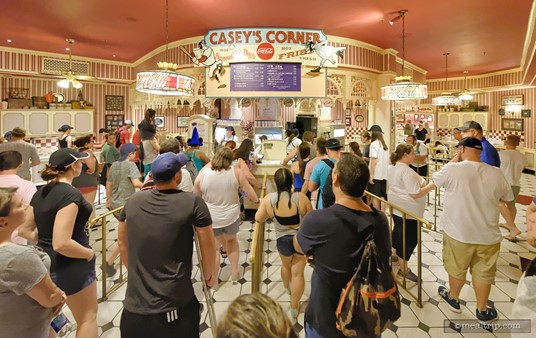 Waiting in line at Casey's Corner.