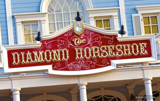 Sign over the main entrance to The Diamond Horseshoe.