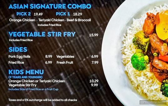 Expedition Cafe Menu and Prices (photo taken 2025).