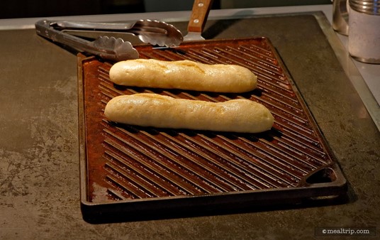 Garlic breadsticks accompany the Garden Lasagna. (2015)