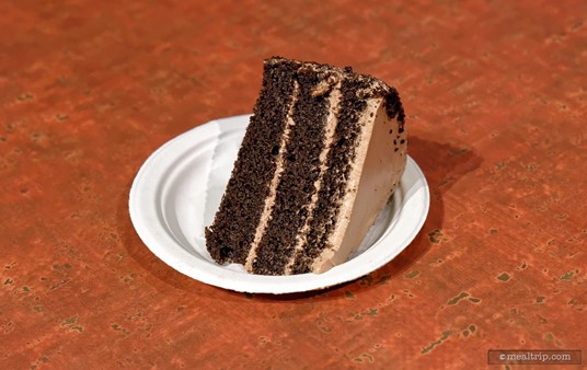 Hello Chocolate Cake! From what I can tell, there's kind of a "cake dessert of the day" available at SeaWorld. If there's Chocolate Cake at one location, you'll also find it available at other locations too. If it's Carrot Cake day, you'll find Carrot Cake at various locations.
