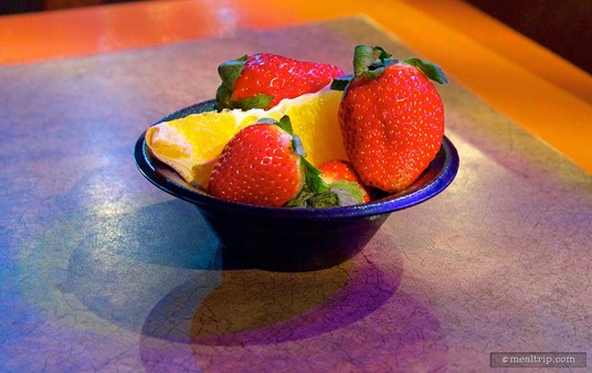 The Fresh Fruit Cup is considered a "side" item.