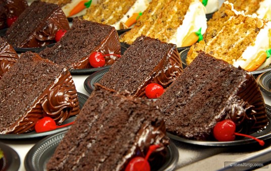 This chocolate cake shows up at many locations at Sea World. Fortunately, it truly is a great piece of chocolate cake!