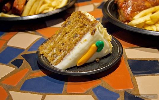 The Carrot Cake at Voyager's is also available at most of the dining locations throughout SeaWorld Orlando. (Photo 2014)