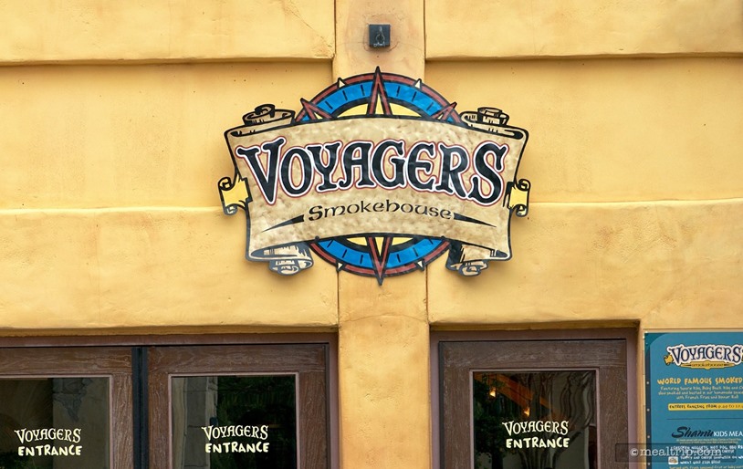 Voyager's Smokehouse sign above the front entrance., Voyager's Smokehouse, SeaWorld Orlando