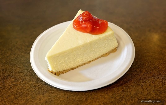 The Cheesecake with Cherries from Voyager's Smokehouse is light and fluffy, rather than being dense and thick. (Photo 2023)