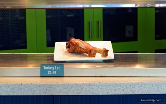 The Seaport Market Jumbo Turkey Leg stand is only open seasonally. If they're closed on the day you visit SeaWorld, and you really want a Giant Turkey Leg, they are usually also available over at the Waterway Bar, just past the Infinity Falls™ attraction.