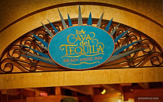 The La Cava del Tequila sign over the lounge's entrance.