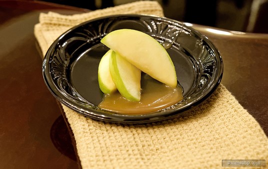 Apple Slices with Amarula Caramel Sauce.