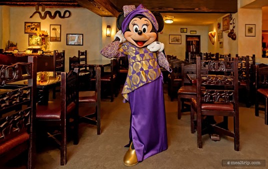 Minnie in her best African attire at Harambe Nights.