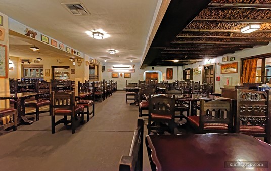 There are four main seating areas at Tusker House. This is what I call "area two", it's the east-most dining room. It's design cues are kind of split in half, some dark, some light.
