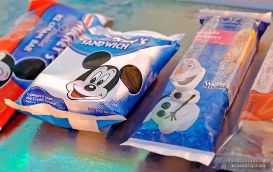 Several "Frozen" treats were on hand and served from a tiny cart near the entrance to the dessert party area.