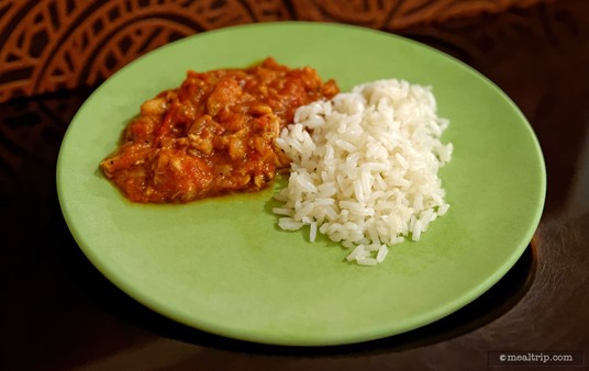 Cape Malay Curry Chicken and Basmati Rice from Tusker House.