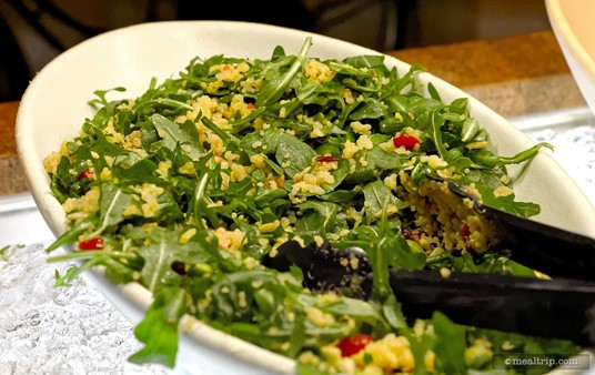 Mmmmm, a prepared salad with quinoa! This may look like a lot, but there's really only enough in there for eight or nine helpings, and then it gets refreshed. I think they do try and keep the size and amount of what's on the line low... so that it needs continued refreshing.