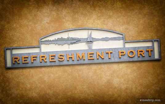 The Refreshment Port Sign at Epcot.