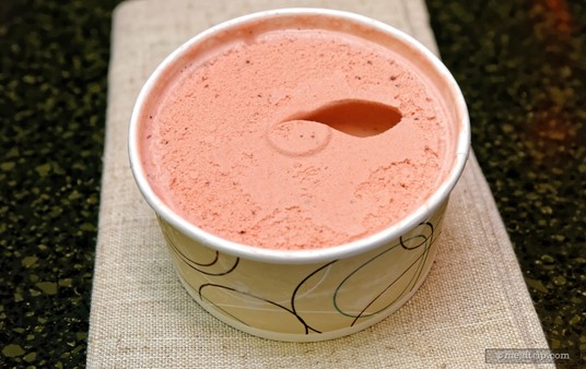 Strawberry-Red Bean Ice Cream (your ice cream cup will come with a lid).