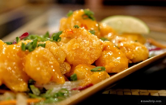 Yak and Yeti's Firecracker Shrimp is a "Small Plates" appetizer that's easily shareable between two people.