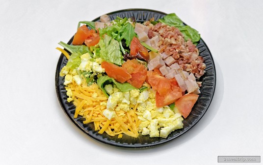 A Cobb Salad from Busch Garden's Zagora Cafe. (Dressing is provided in small cups so that you can use as much or as little as you would like.)