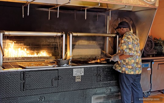 Many of the meats at Zambia Smokehouse are open grilled using either oak or hickory wood.
