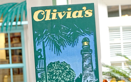 This Olivia's sign is located on the walkway, just in front of the popular Old Key West restaurant.