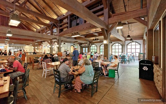 There's actually quite a bit of seating at Riverside Mill, but it does fill up to capacity during peek times (and usually always in the morning for breakfast).