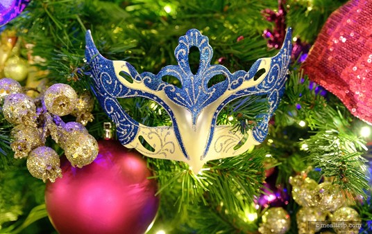 If you happen to visit Sassagoula over the holidays, be sure to check out the holiday trees that are in the lobby area leading to the restaurant. They all feature colorful and detailed New Orleans-inspired mask ornaments.