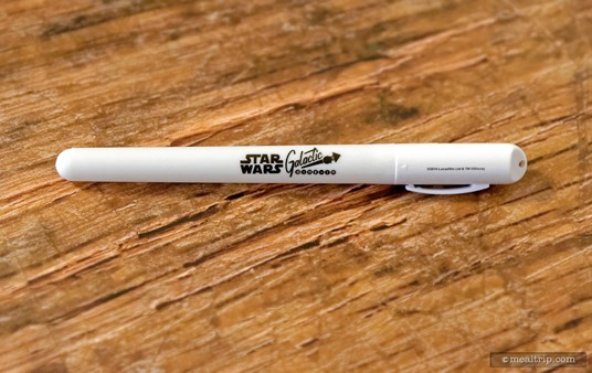 During the 2015 breakfast, each guest has been given a small led lightsaber. This great little souvenir has a button that allows guest to turn on a red or blue light depending on which "side" you are on.