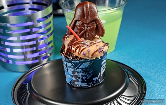 Darth Vader Chocolate Cupcake with Chocolate Peanut Butter Filling and Chocolate Frosting