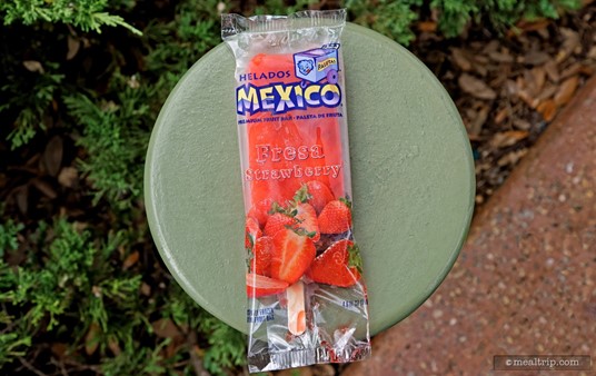 Helados Strawberry Juice Bars are one of the complimentary snacks that are available at the 2015 Star Wars Feel The Force Package.