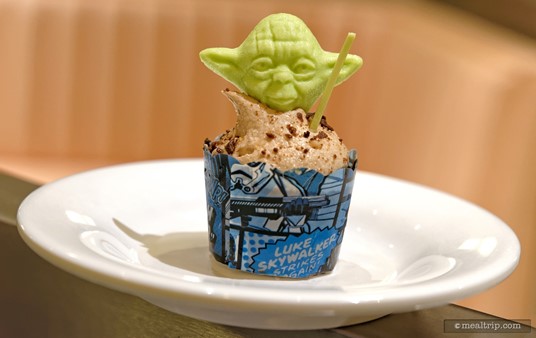 Yoda Chocolate Hazelnut Mini Cupcake.