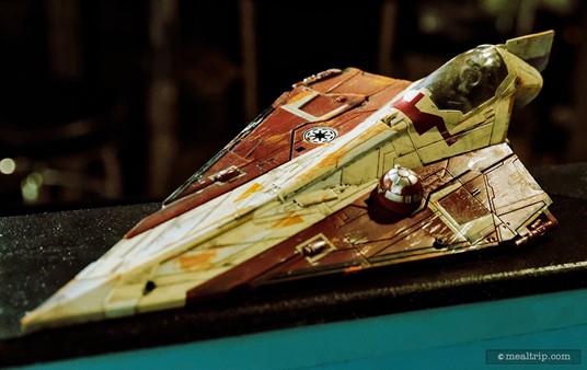 This Star Wars model was on a walkway ledge leading to one of the larger indoor dining areas in the Rebel Hangar, A Star Wars Experience at Hollywood Studios.