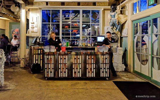 The Cantina (bar) at Hollywood Studio's "Rebel Hangar Experience" during Star Wars Weekends.