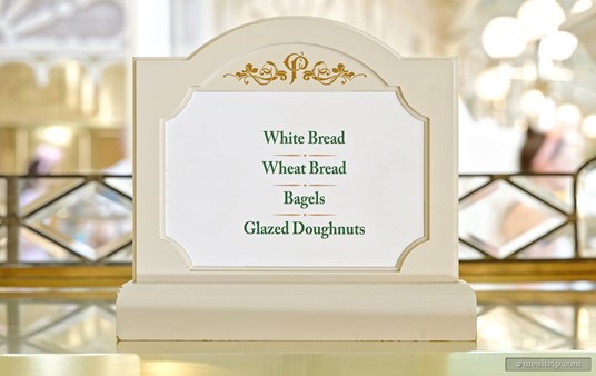 The buffet name plate signs are acutally little paper inserts – which is a good thing, because items do change every now and then.