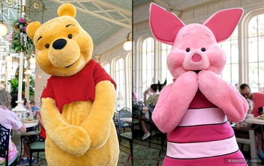 Winnie the Pooh and Piglet are two of the characters you'll meet at the Crystal Palace breakfast.