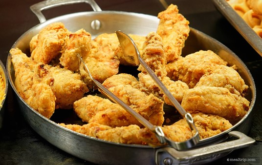 The Crispy Fried Chicken on the Crystal Palace breakfast buffet was actually quite good... like a premium chicken finger, but with a good, single piece of chicken inside.