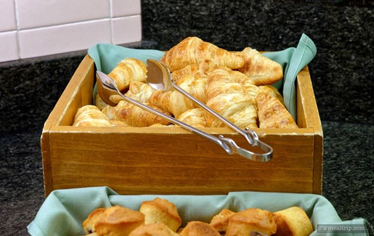 A box of Butter Croissants on the Crystal Palace buffet line.