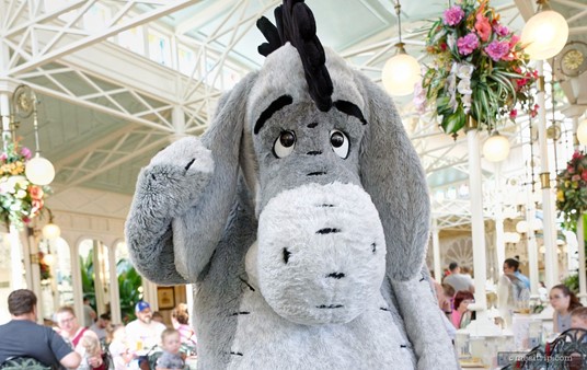 Eeyore is particularly good at Poohsticks, a game where each player drops a stick on the upstream side of a bridge — and one whose stick first appears on the downstream side — is declared the winner.