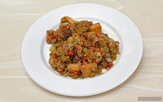 Here's a photo of the Traditional Roast Beef Hash that's on the Breakfast Buffet at the Crystal Palace.