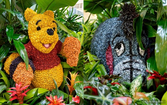 There are a couple of topiaries in the center atrium at the Crystal Palace. Here are the Winnie the Pooh and Eeyore topiaries.