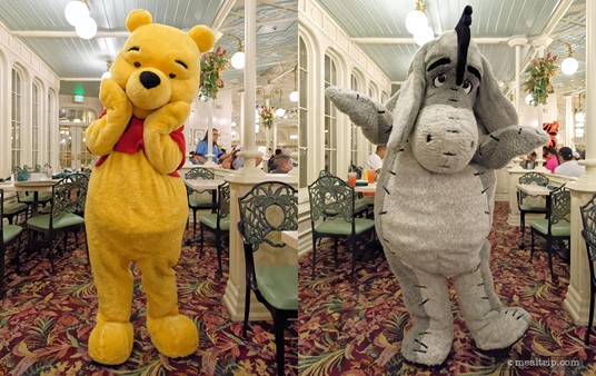 It's Winnie the Pooh and Eeyore at the Crystal Palace Character Breakfast!