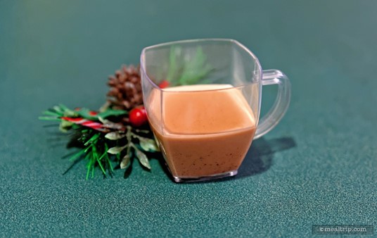 A small cup of spiced hot drinking chocolate is offered as an amuse-bouche of sorts, and is a real treat. (Spiced with, well... spices... like cinnamon and nutmeg and not alcohol.)