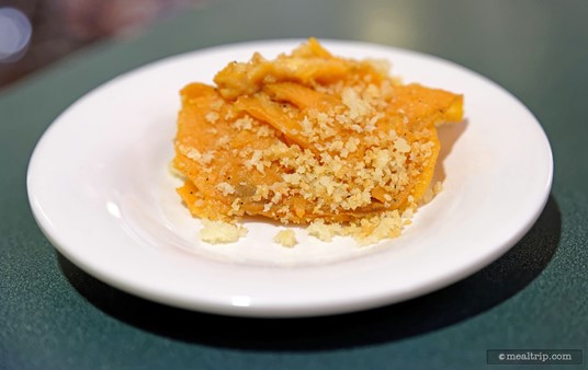 Even the thinly sliced Sweet Potato Casserole has crunchies on top!