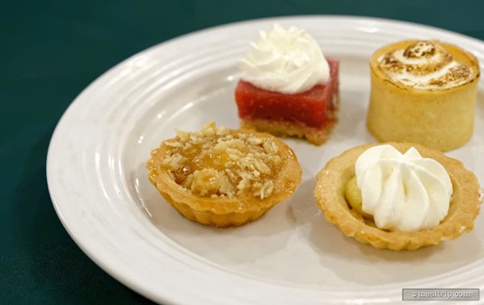 In the front (from left to right), a Caramel Apple Pie Tart and a Banana Cream Pie (in mini form).