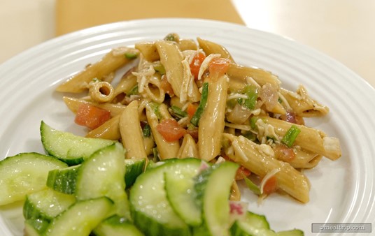 On the back of the plate, we have some really great Mediterranean Pasta Salad!