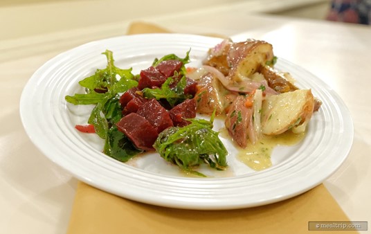 The Roasted Beet Salad and Roasted Potato Salad really complimented each other well.