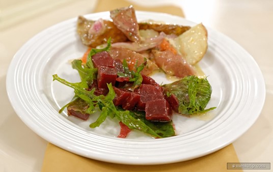 Here's a closer look a the Roasted Beet Salad from the Crystal Palace.