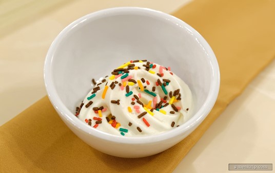 There's always room for ice cream!!! Especially when it's soft serve and there's a fun toppings bar too!